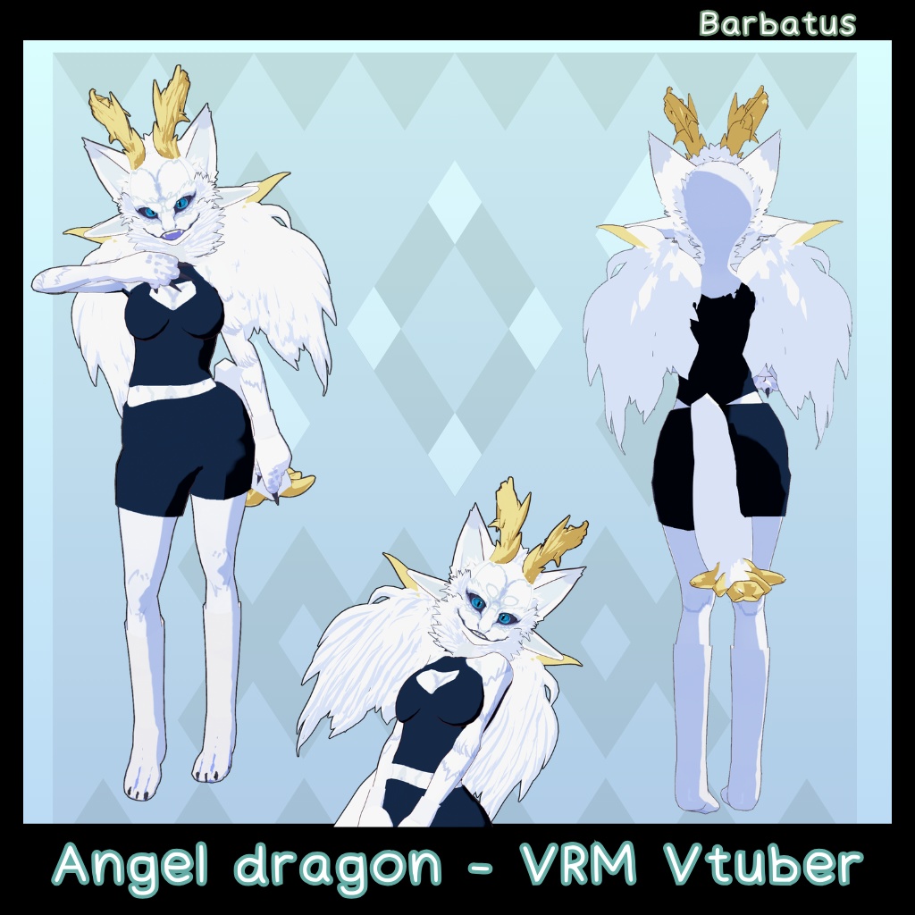 Angel Dragon 3D Vtuber (VRM - Vroid File)