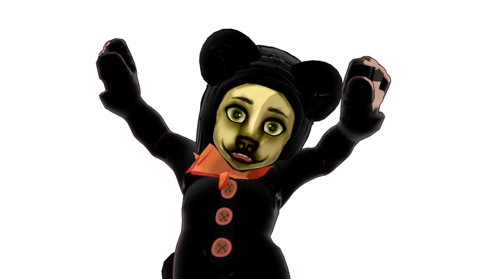 Cursed teddy 3D vtuber (VRM - Vroid File)