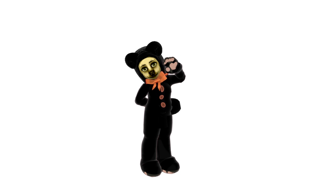 Cursed teddy 3D vtuber (VRM - Vroid File)