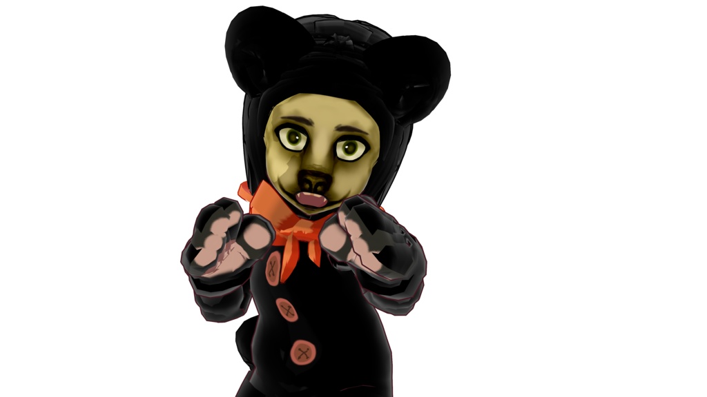 Cursed teddy 3D vtuber (VRM - Vroid File)