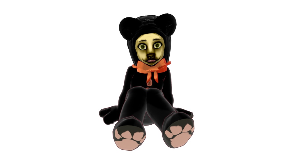 Cursed teddy 3D vtuber (VRM - Vroid File)