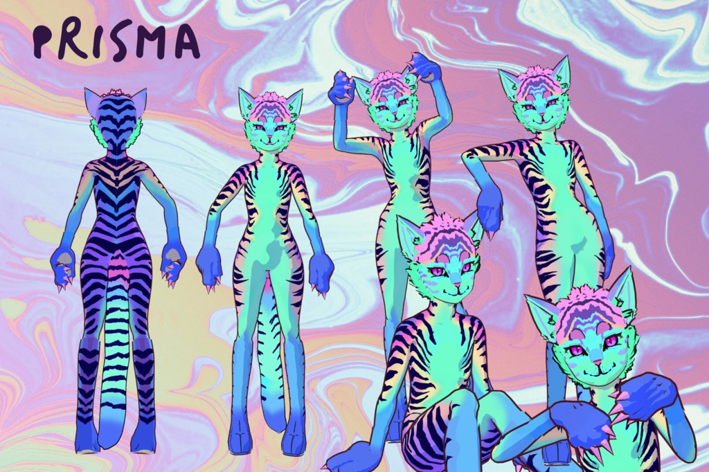Prisma Furry 3D Vtuber (VRM - Vroid File)