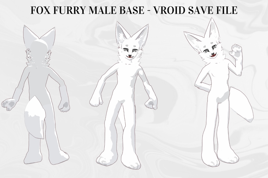 Furry fox Base Male (vroid save file)