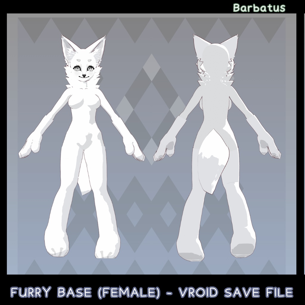 Furry fox Base Female (vroid save file)