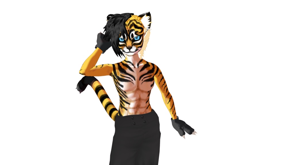 Tiger 3D vtuber (VRM - Vroid File)