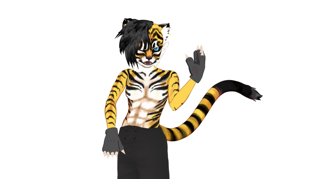 Tiger 3D vtuber (VRM - Vroid File)