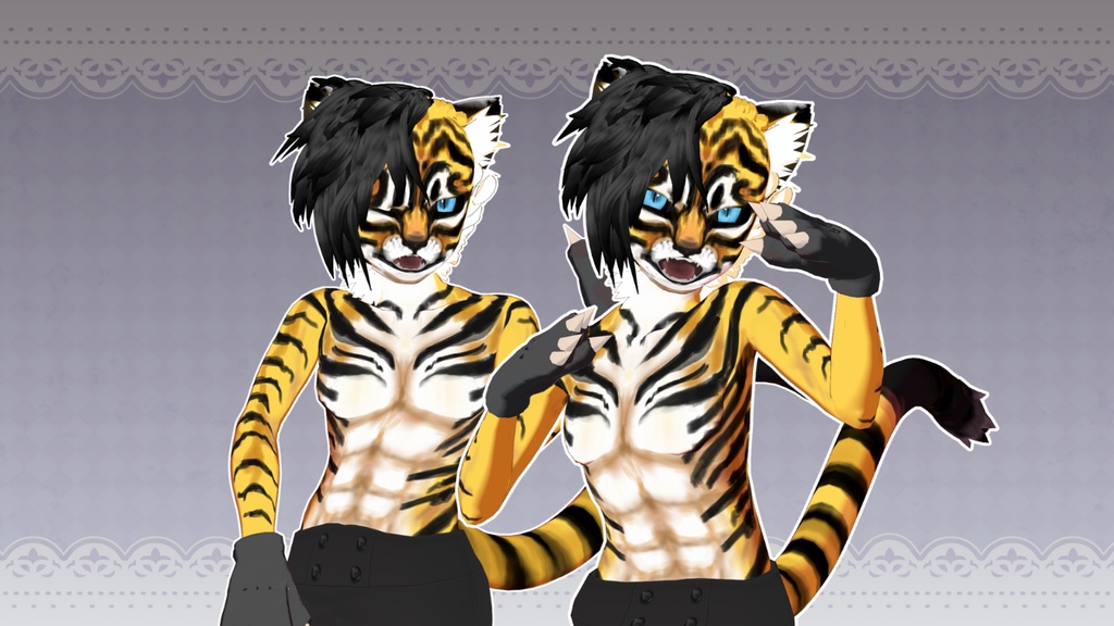 Tiger 3D vtuber (vrm and vroid file)