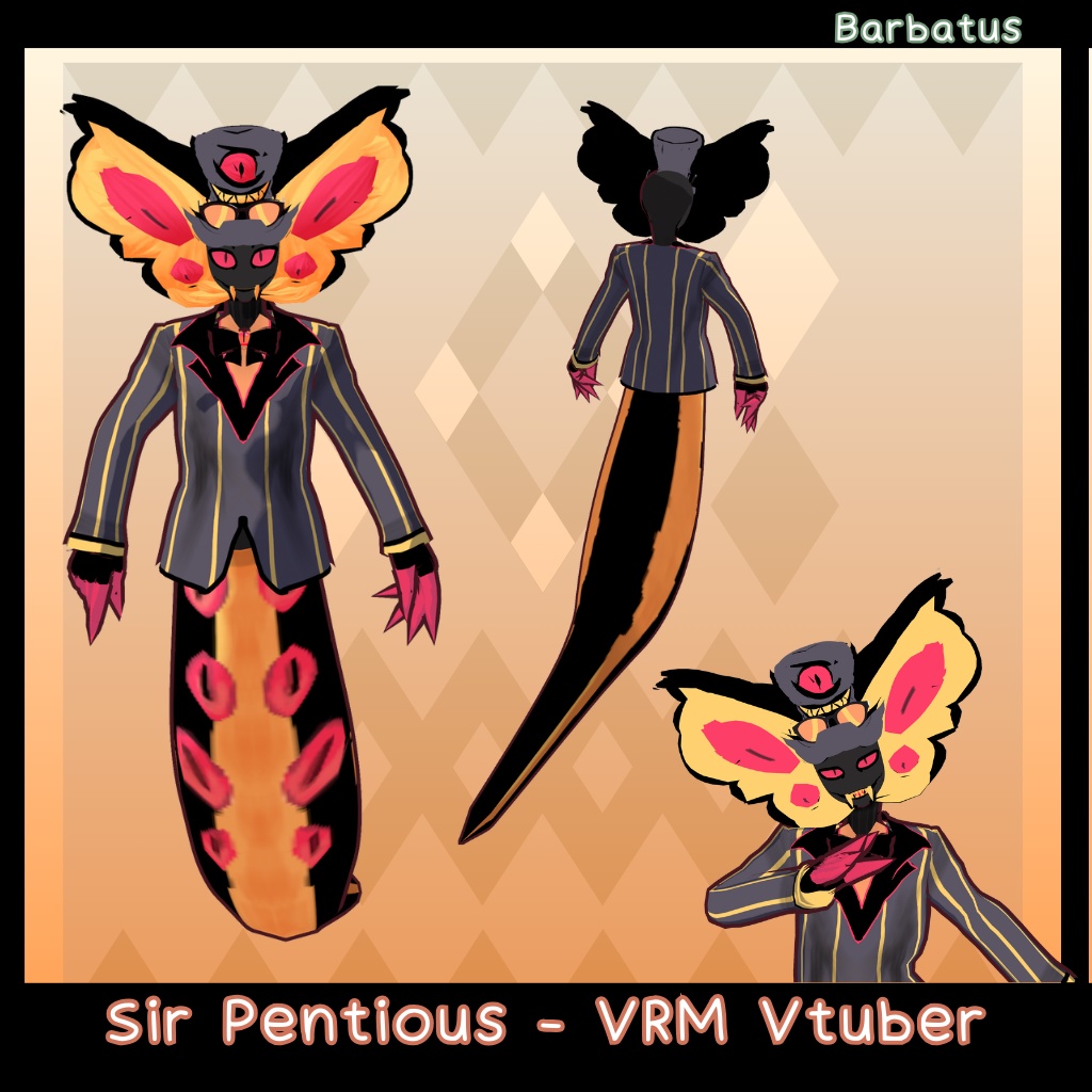 Sir Pentious 3D Vtuber (VRM - Vroid File)