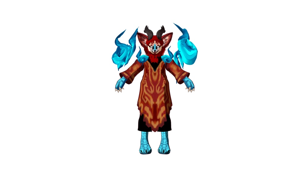 Fox Yokai 3D Vtuber (VRM - Vroid File)