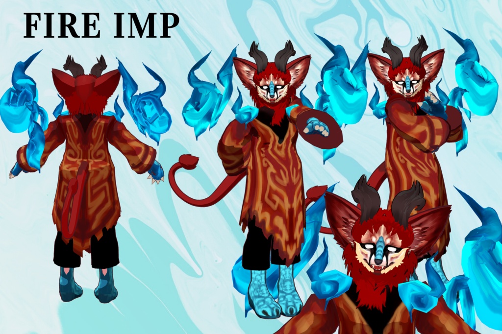 Fox Yokai 3D Vtuber (VRM - Vroid File)