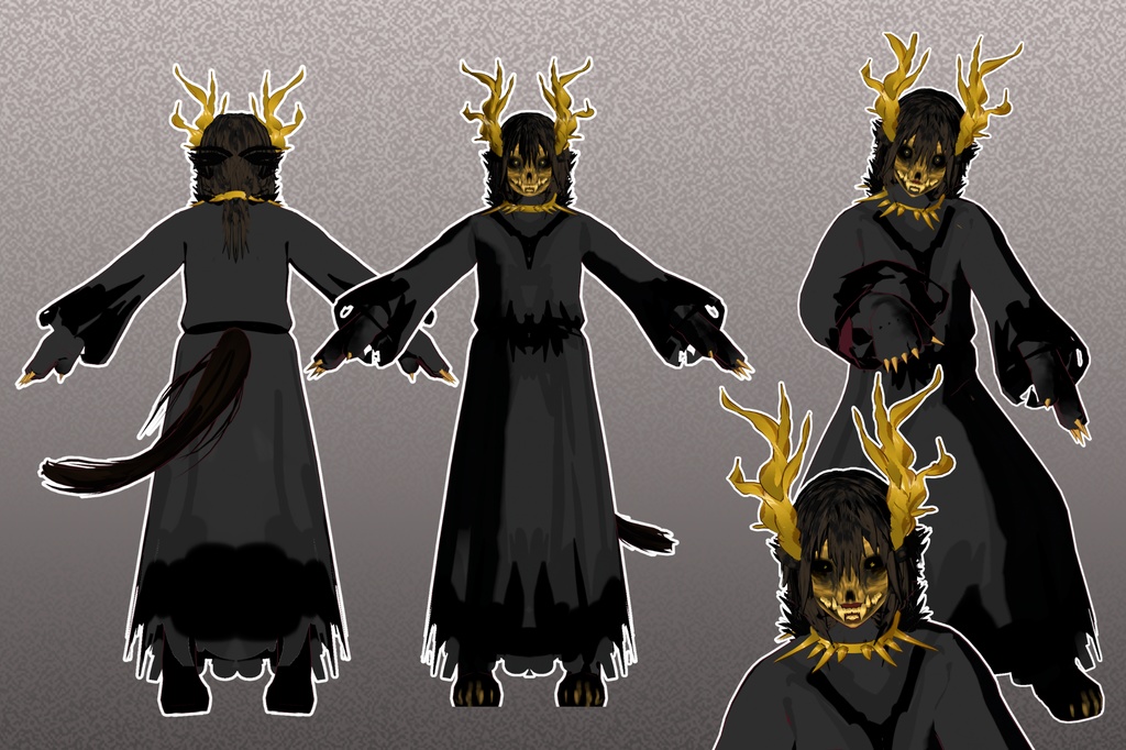 Reaper Vtuber  (VRM - Vroid File)