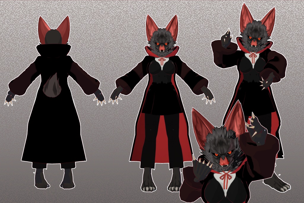 Vampire Bat Vtuber (VRM - Vroid File)