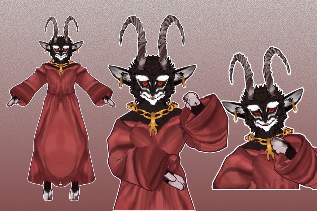 Black Sable Cultist Vtuber (VRM - Vroid File)