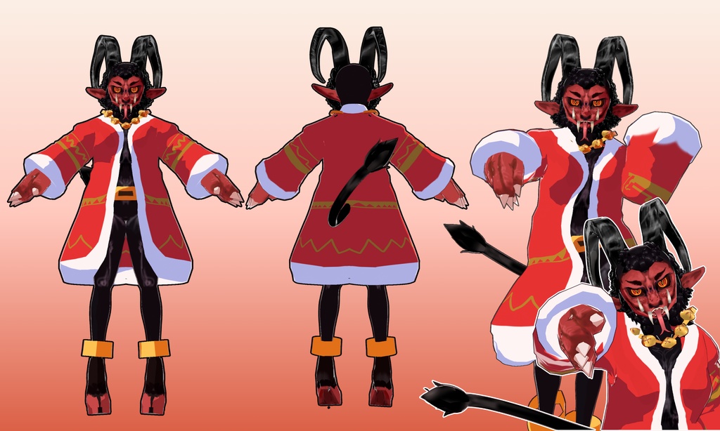 Krampus 3D vtuber (VRM - Vroid File)