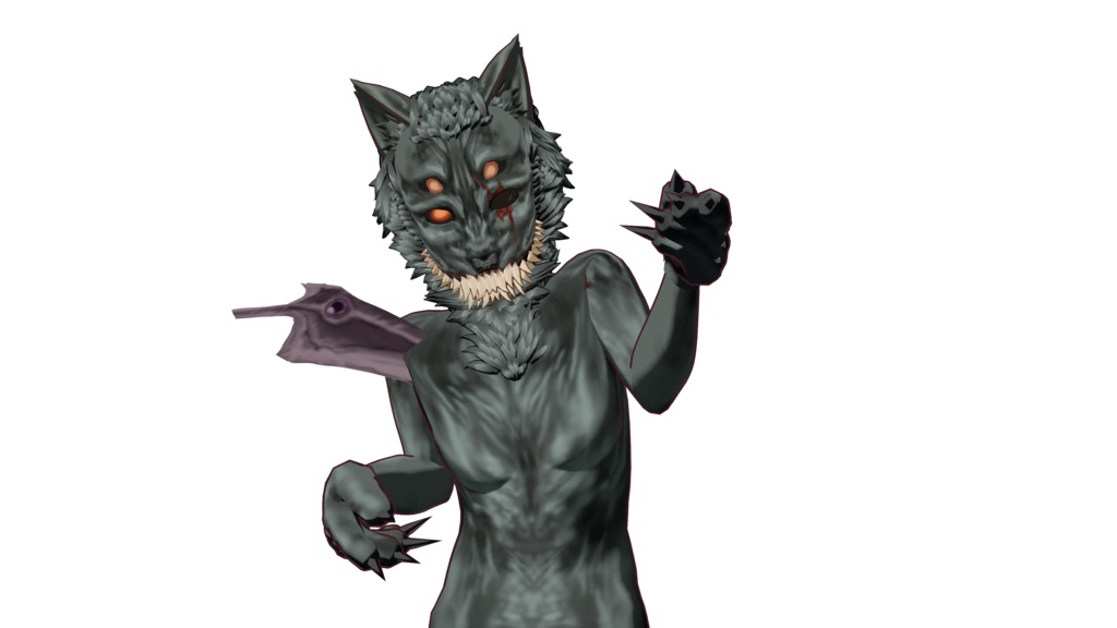 Moonless 3D vtuber (VRM - vroid file) (fear and hunger)