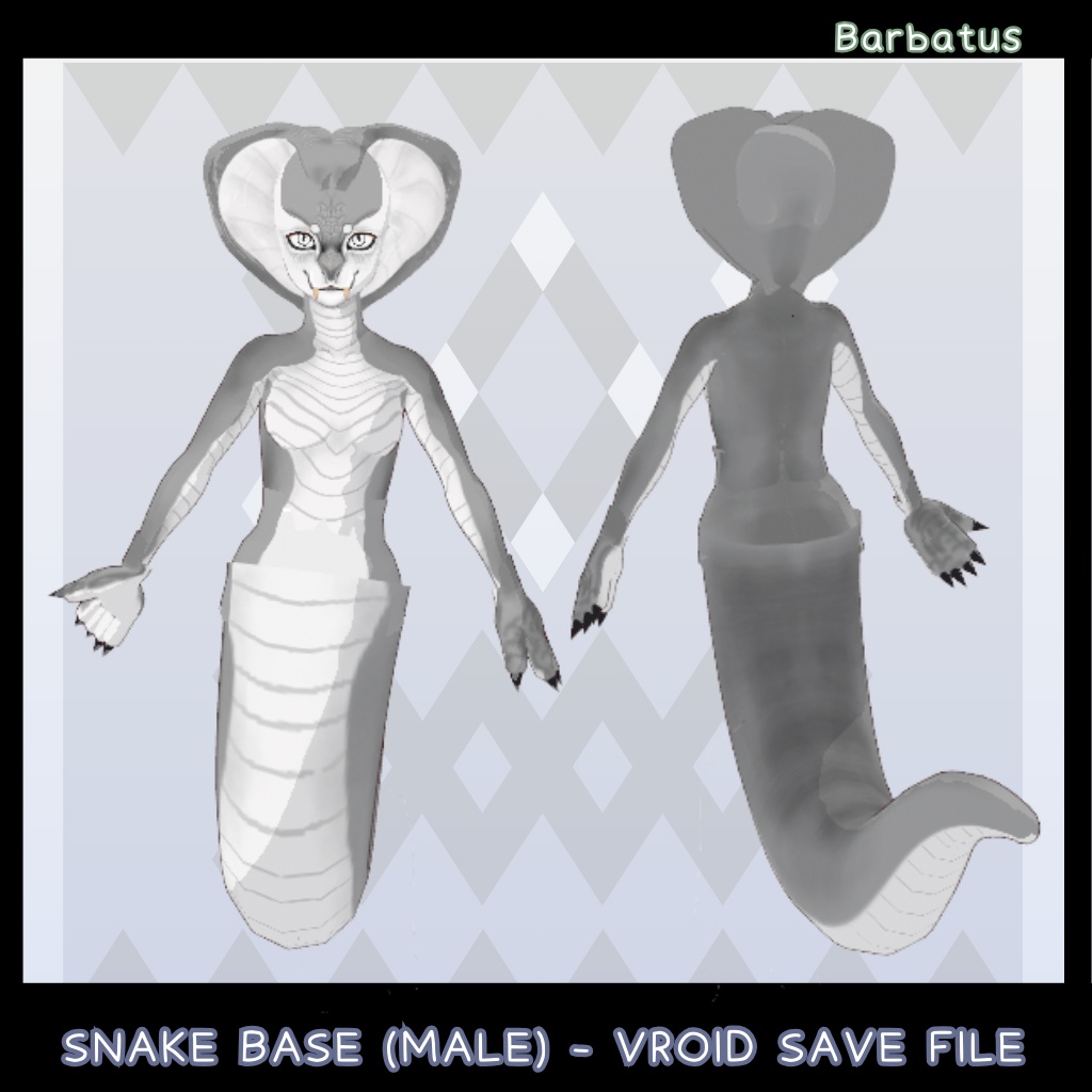 Snake furry Base Male and Female (vroid save file)