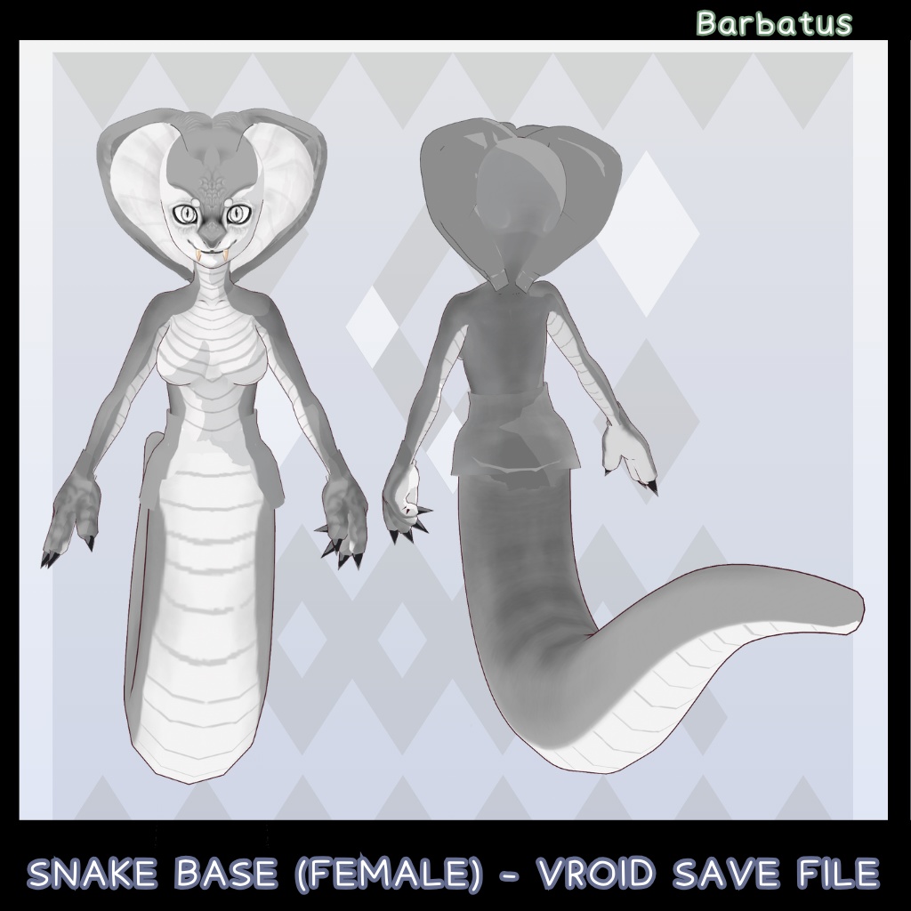 Snake furry Base Male and Female (vroid save file)