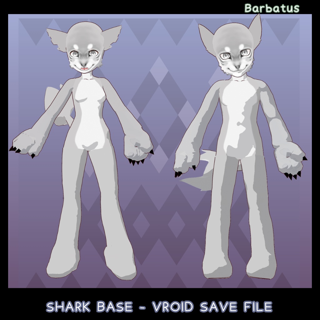 Shark furry Base Male and Female (vroid save file)