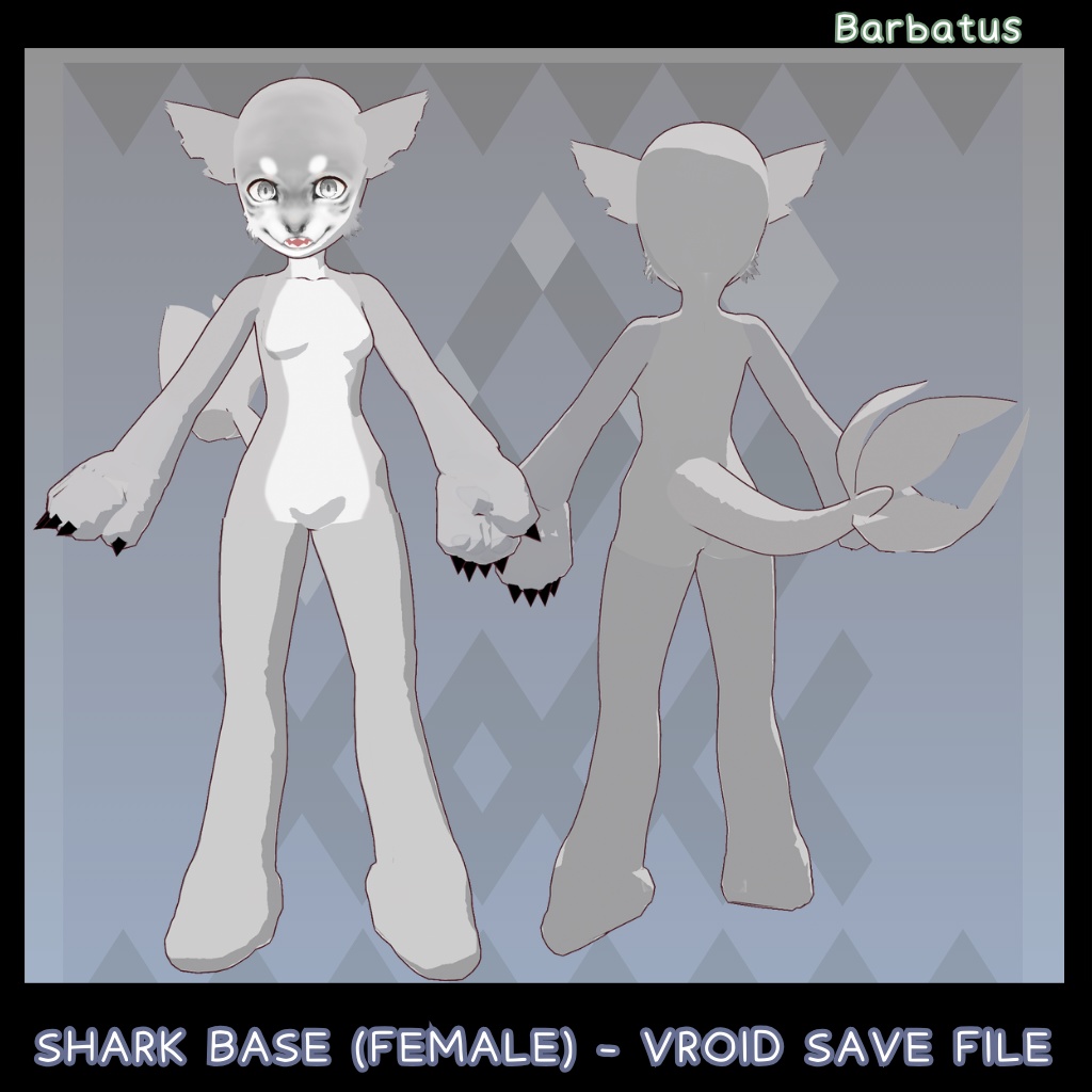 Shark furry Base Male and Female (vroid save file)