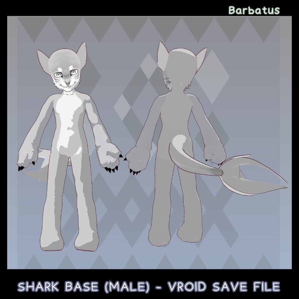 Shark furry Base Male and Female (vroid save file)