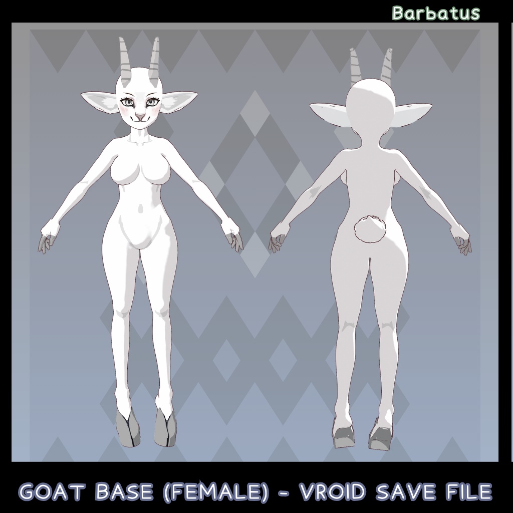 Furry Goat Base Male and Female (vroid save file)