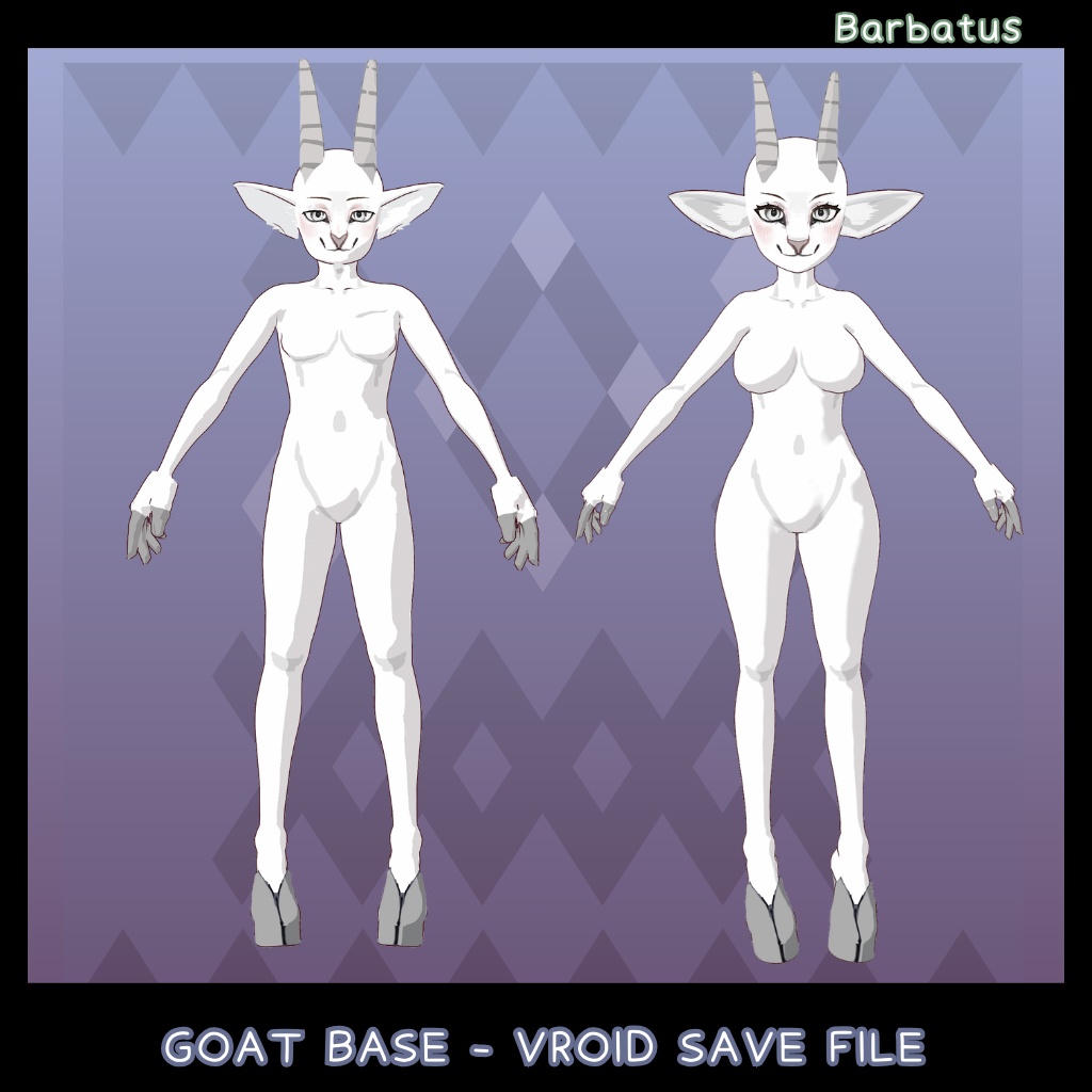 Furry Goat Base Male and Female (vroid save file)