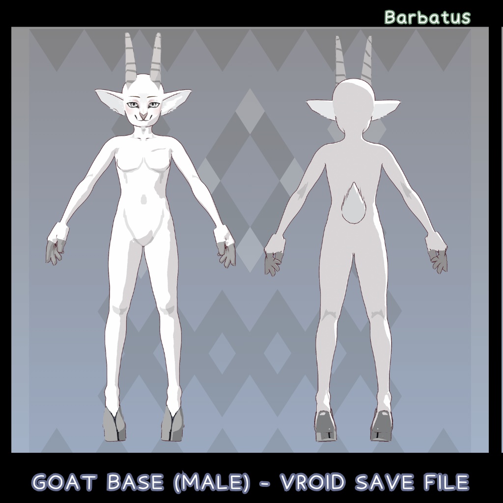 Furry Goat Base Male and Female (vroid save file)