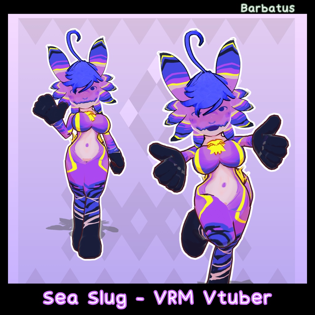 Sea slug 3D vtuber (VRM - Vroid File)