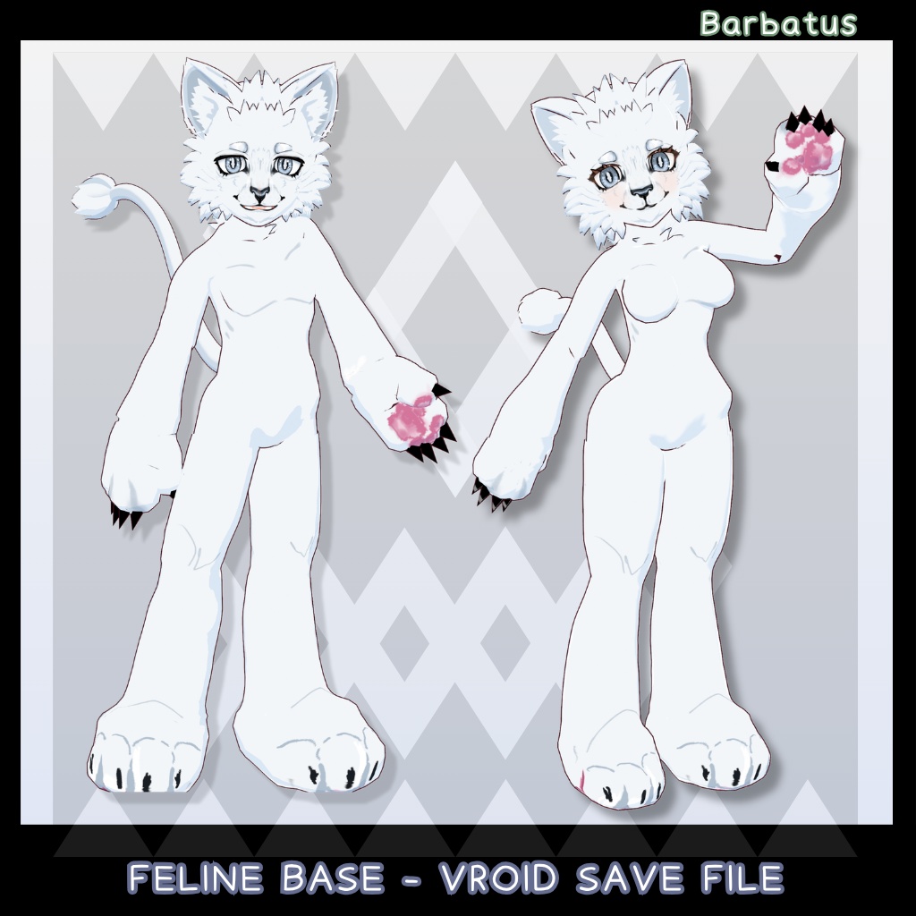 Cat furry Base Male and Female (vroid save file)