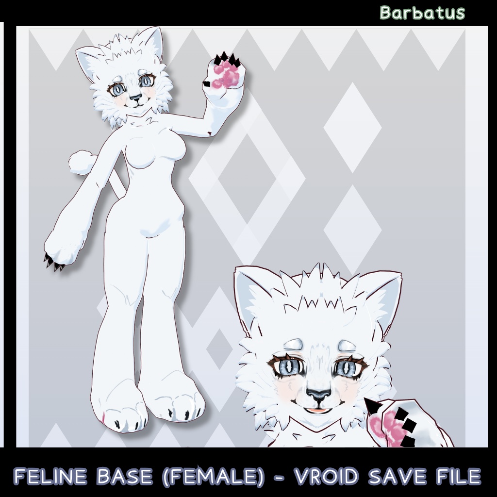 Cat furry Base Male and Female (vroid save file)
