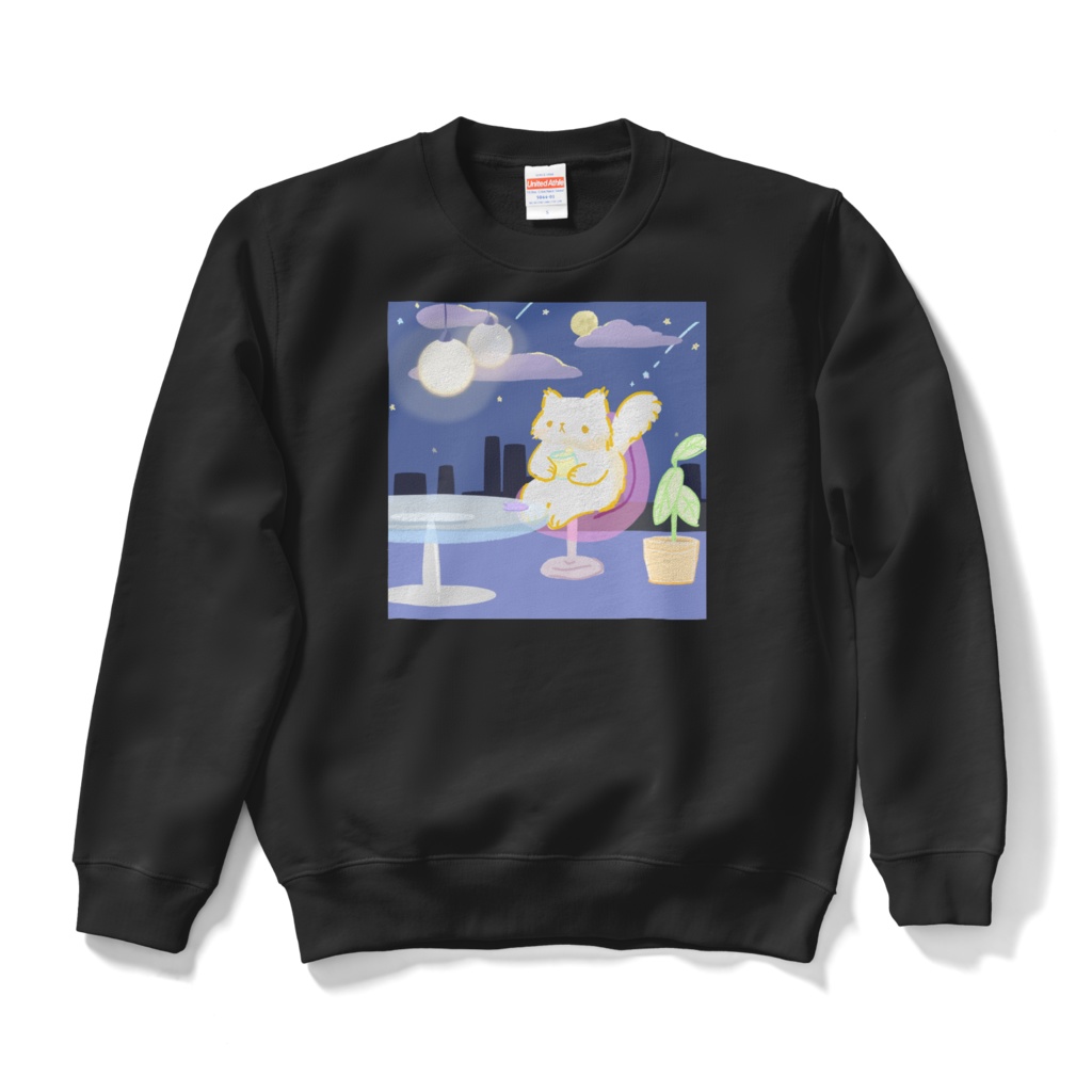 シティポップなにゃお（ミルク）お部屋でまったりスウェット