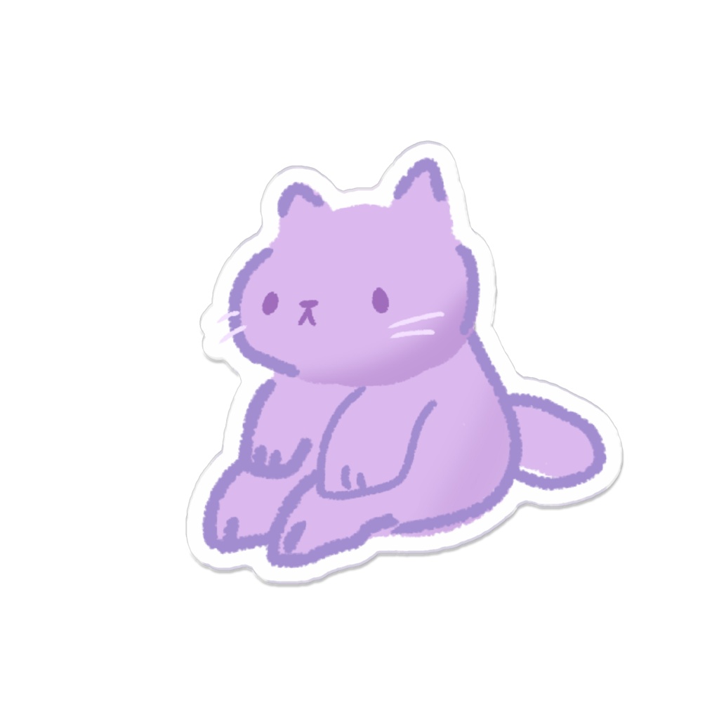 にゃお（パープル）アクリルバッジ