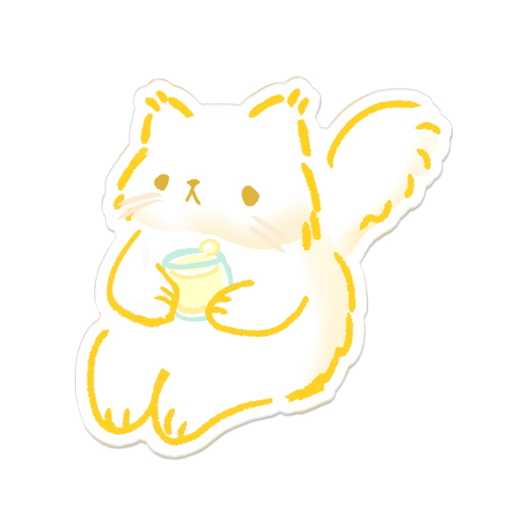 にゃお(ミルク)アクリルバッジ