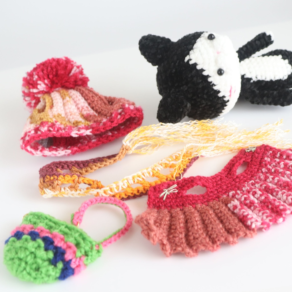 あみあみにゃんこのぷりんちゃん:モールヤーン毛糸でのもっぷりっこ