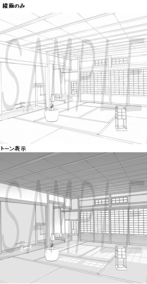 コミスタ・クリスタ用_背景素材・和室02