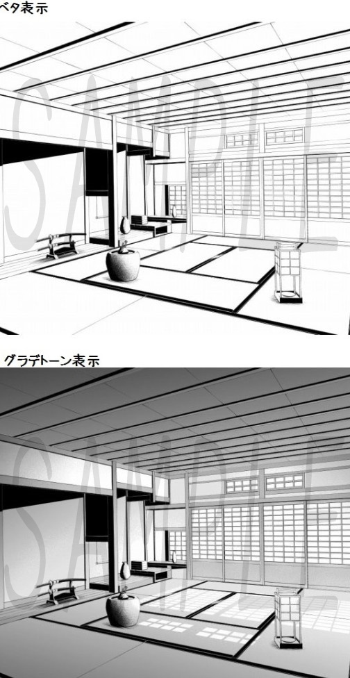 コミスタ・クリスタ用_背景素材・和室02