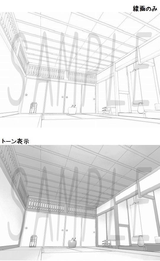 コミスタ・クリスタ用_背景素材・和室03