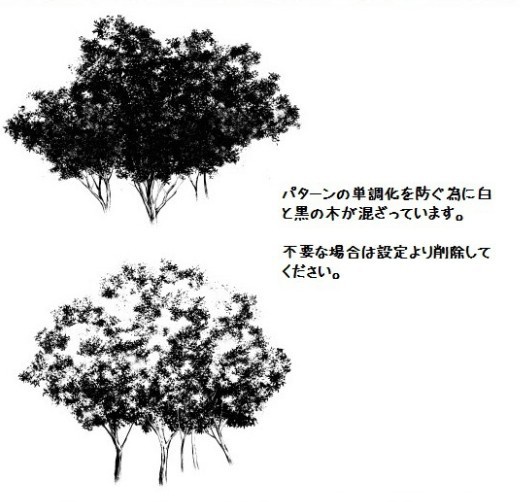 コミスタ・クリスタ用_森マルチブラシ素材