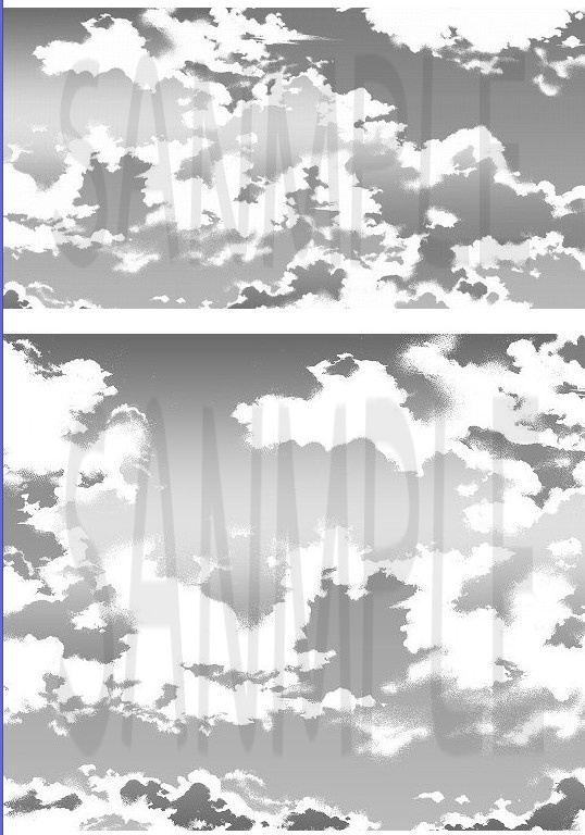 コミスタ・クリスタ用_夕空トーン素材01