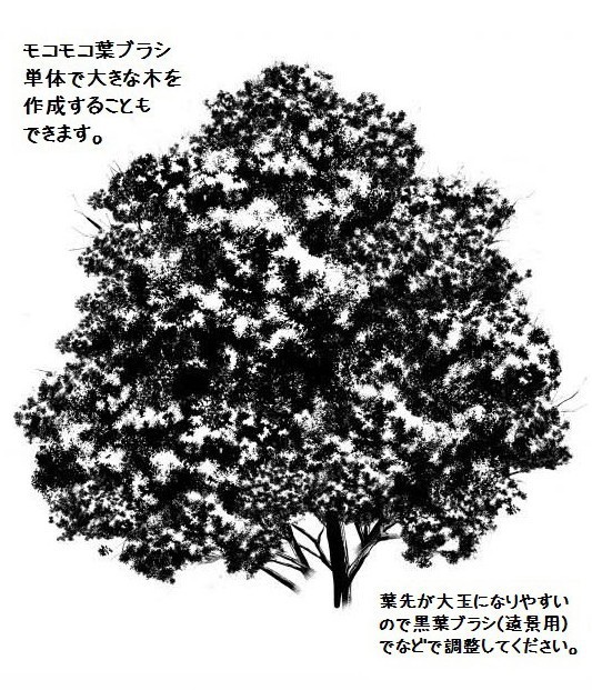 コミスタ・クリスタ用ブラシ素材_黒葉マルチ5種セット