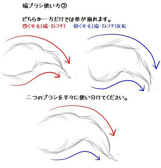 コミスタ・クリスタ用ブラシ素材_毛・3種セット