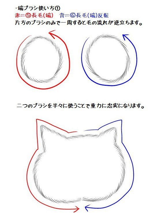 コミスタ・クリスタ用ブラシ素材_毛・3種セット