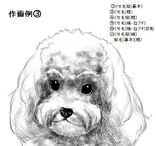 コミスタ・クリスタ用ブラシ素材_毛・3種セット