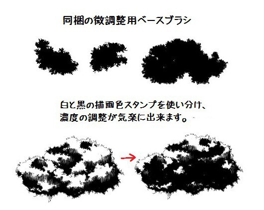 コミスタ・クリスタ用ブラシ素材_葉6種セット