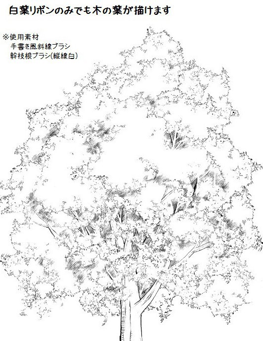 コミスタ・クリスタ用ブラシ素材_葉6種セット