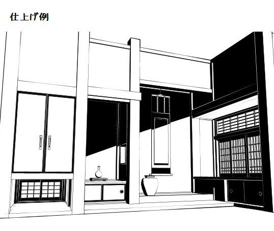コミスタ・クリスタ用3D素材_床の間7種×2