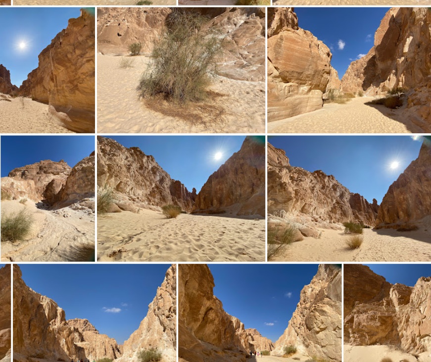 砂漠の渓谷:無料写真素材