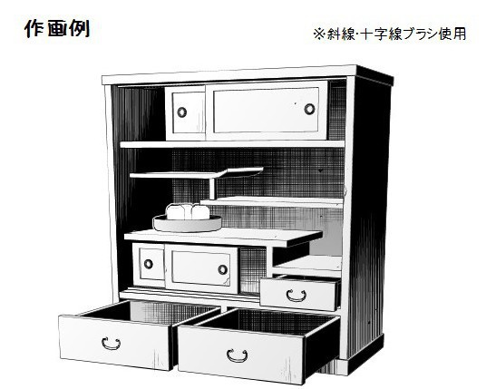 コミスタ・クリスタ用3D素材_和たんす3種