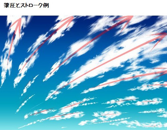 コミスタ・クリスタ用ブラシ素材_雲05・筋雲