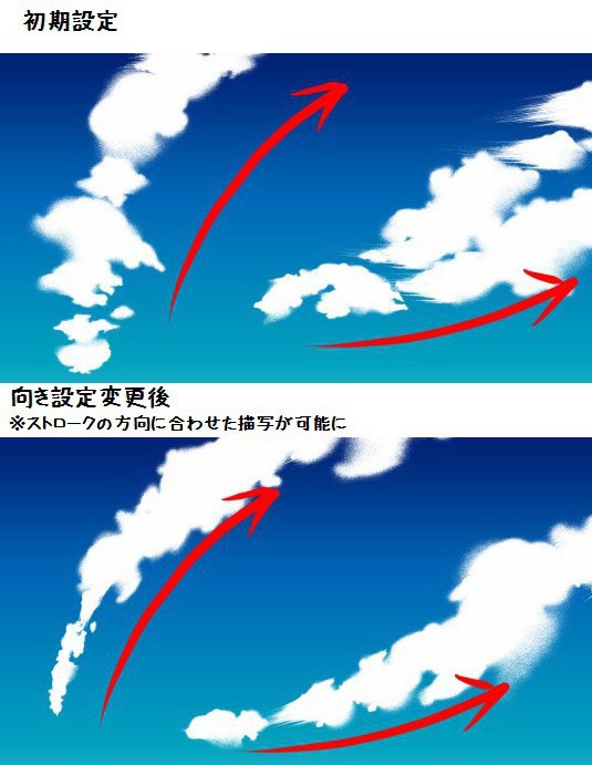 コミスタ・クリスタ用ブラシ素材_雲6種セット